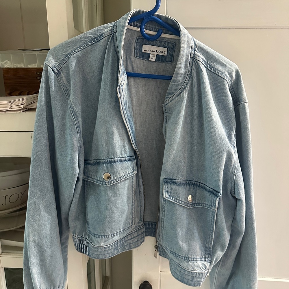 Denim Blue Women's bomber  Jacket